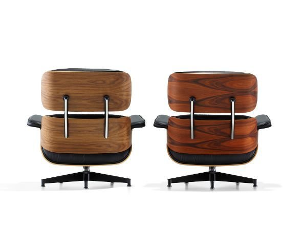 【ハーマンミラー/Herman Miller / GOODS】のEames Lounge Chair&Ottoman / イームズラウンジチェア&オットマン ブラック皮革 インテリア・キッズ・メンズ・レディースファッション・服の通販 founy(ファニー) 　クラシック　Classic　ニューヨーク　New York　エレガント 上品　Elegant　人気　Popularity　ホーム・キャンプ・アウトドア・お取り寄せ　Home,Garden,Outdoor,Camping Gear　家具・インテリア　Furniture　チェア・椅子　Chair　ラウンジチェア　Lounge Chair　ホーム・キャンプ・アウトドア・お取り寄せ　Home,Garden,Outdoor,Camping Gear　家具・インテリア　Furniture　チェア・椅子　Chair　リクライニングチェア　Recliner Chair　左:ウォールナット、右:サントスパリサンダー|ID: prp329100000005044 ipo3291000000030229376