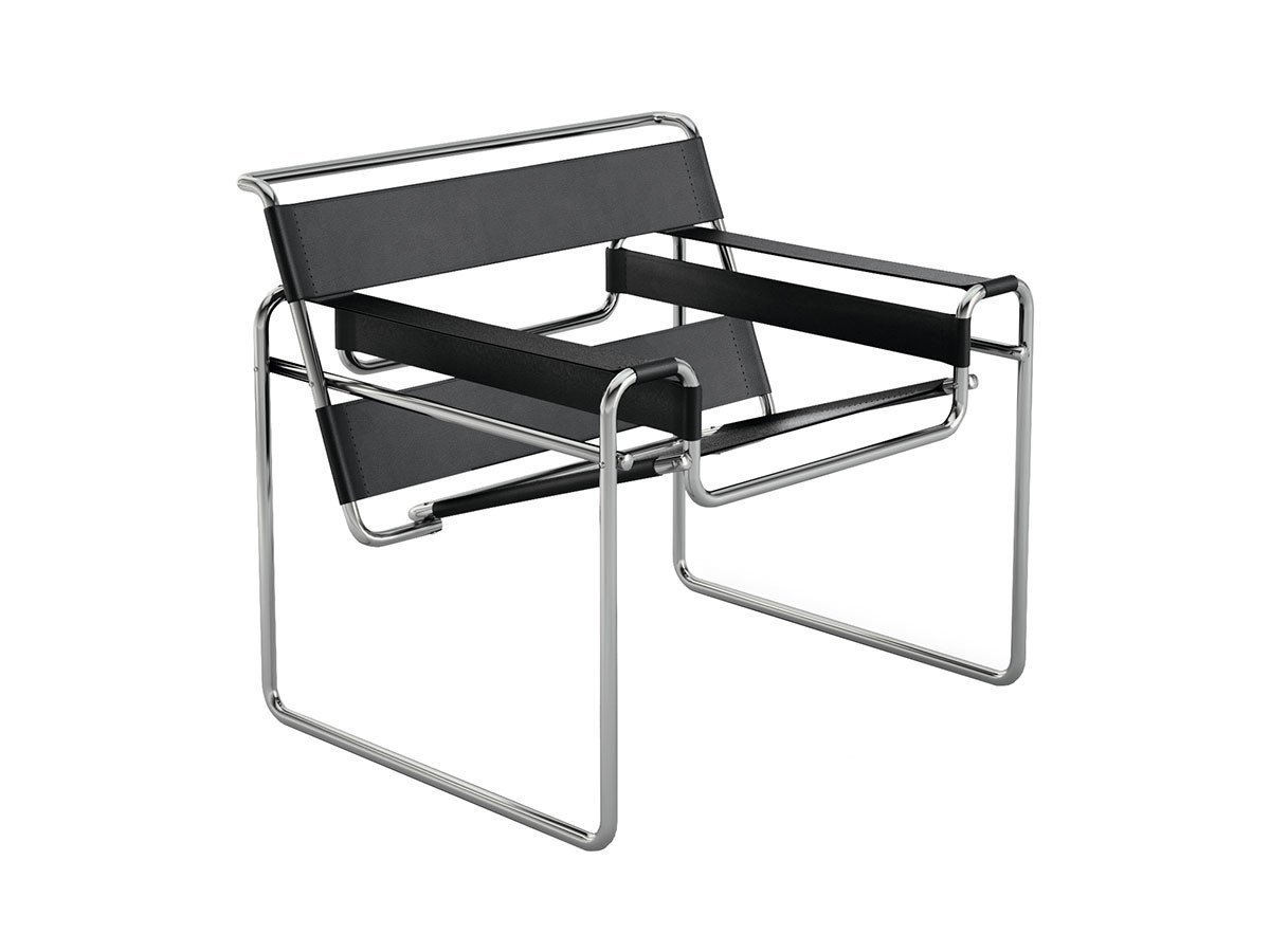 【ノル/Knoll / GOODS】のBreuer Collection Wassily Chair / ブロイヤーコレクション ワシリー チェア インテリア・キッズ・メンズ・レディースファッション・服の通販 founy(ファニー) 　シンプル　Simple, Minimal　フォルム　Silhouette, Form　フレーム　Frame, Outline　ホーム・キャンプ・アウトドア・お取り寄せ　Home Living / Home & Lifestyle / Camping Gear / Outdoor Camping　家具・インテリア　Home Furniture & Interior. Stylish & Functional Living Spaces　チェア・椅子　Seating & Chairs　ラウンジチェア・リクライナー　Lounge Chairs / Recliners　張地:Black LL80(Cowhide Wassily / カウハイド・ワシリー)|ID: prp329100000005097 ipo3291000000036974671