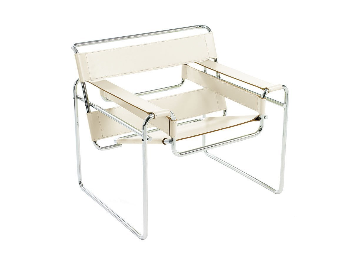【ノル/Knoll / GOODS】のBreuer Collection Wassily Chair / ブロイヤーコレクション ワシリー チェア インテリア・キッズ・メンズ・レディースファッション・服の通販 founy(ファニー) 　シンプル　Simple, Minimal　フォルム　Silhouette, Form　フレーム　Frame, Outline　ホーム・キャンプ・アウトドア・お取り寄せ　Home Living / Home & Lifestyle / Camping Gear / Outdoor Camping　家具・インテリア　Home Furniture & Interior. Stylish & Functional Living Spaces　チェア・椅子　Seating & Chairs　ラウンジチェア・リクライナー　Lounge Chairs / Recliners　張地:White BL798(Belting Leather / ベルティングレザー)|ID: prp329100000005097 ipo3291000000036974673