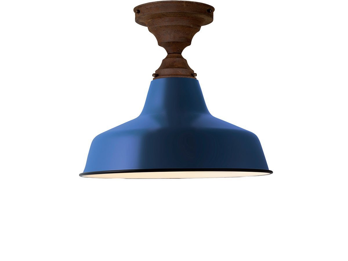 【フライミー ファクトリー/FLYMEe Factory / GOODS】のCUSTOM SERIES Basic Ceiling Lamp × Railroad Mini / カスタムシリーズ ベーシックシーリングランプ × レイルロードミニ インテリア・キッズ・メンズ・レディースファッション・服の通販 founy(ファニー) 　送料無料　Free Shipping　スタイリッシュ　Stylish　ベーシック　Basic　ホーム・キャンプ・アウトドア・お取り寄せ　Home,Garden,Outdoor,Camping Gear　家具・インテリア　Home Furniture & Interior. Stylish & Functional Living Spaces　ライト・照明　Lighting & Light Fixtures　シーリングライト　Ceiling Light　器具本体:ラスティメタル、シェード:黒フチ+ブルー|ID: prp329100000005152 ipo3291000000030239666