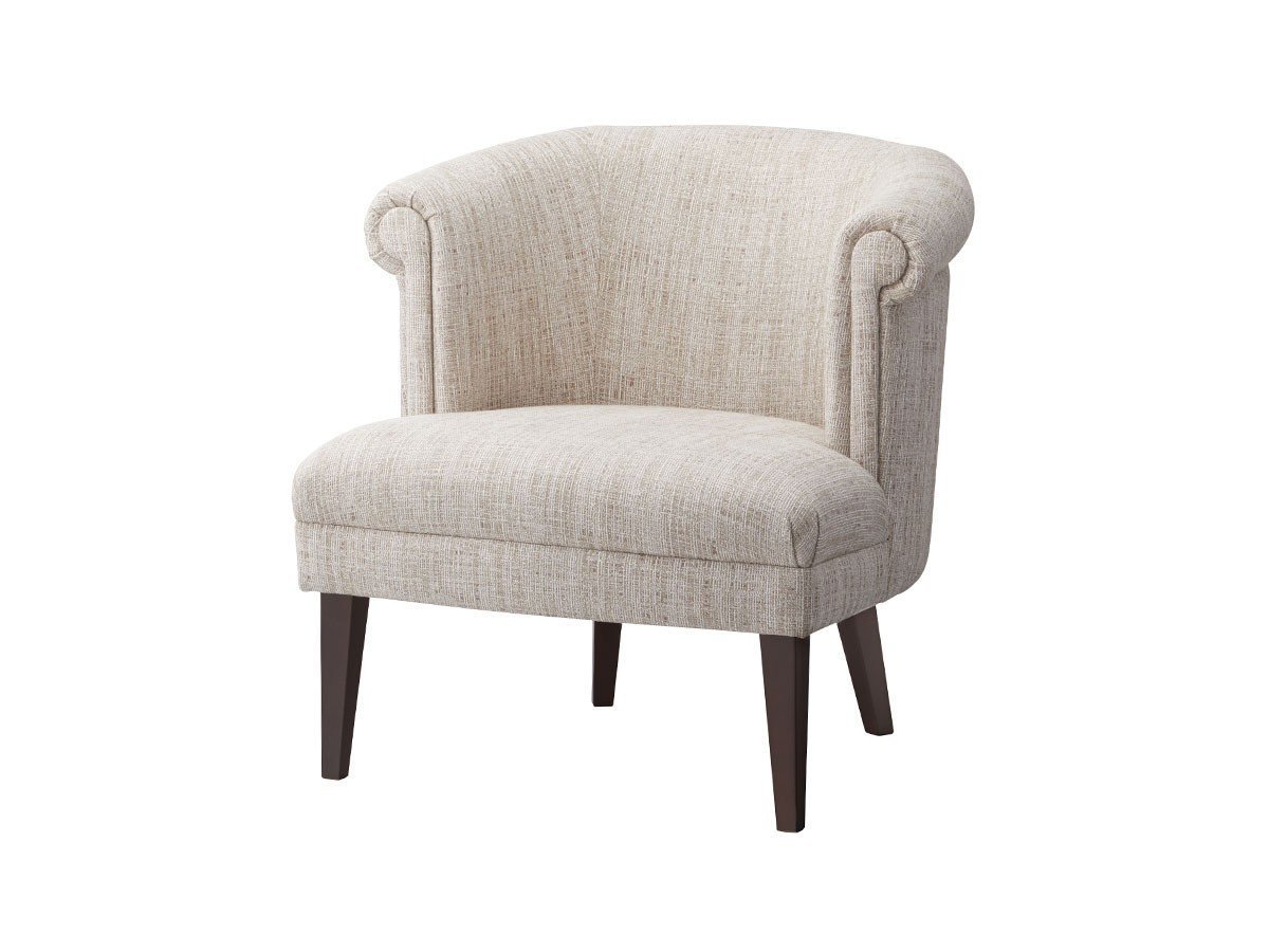 【フライミー ブラン/FLYMEe Blanc / GOODS】のLOUNGE CHAIR / ラウンジチェア n59150 インテリア・キッズ・メンズ・レディースファッション・服の通販 founy(ファニー) 　おすすめ　Recommended / Our Picks　エレガント 上品　Elegant　クラシカル　Classical, Vintage-Inspired　ラグジュアリー　Luxury, Elegant　ホーム・キャンプ・アウトドア・お取り寄せ　Home Living / Home & Lifestyle / Camping Gear / Outdoor Camping　家具・インテリア　Home Furniture & Interior. Stylish & Functional Living Spaces　チェア・椅子　Seating & Chairs　ラウンジチェア・リクライナー　Lounge Chairs / Recliners　張地:エデル ナチュラル(Eランク)、脚部ダークブラウン|ID: prp329100000005207 ipo3291000000030247168