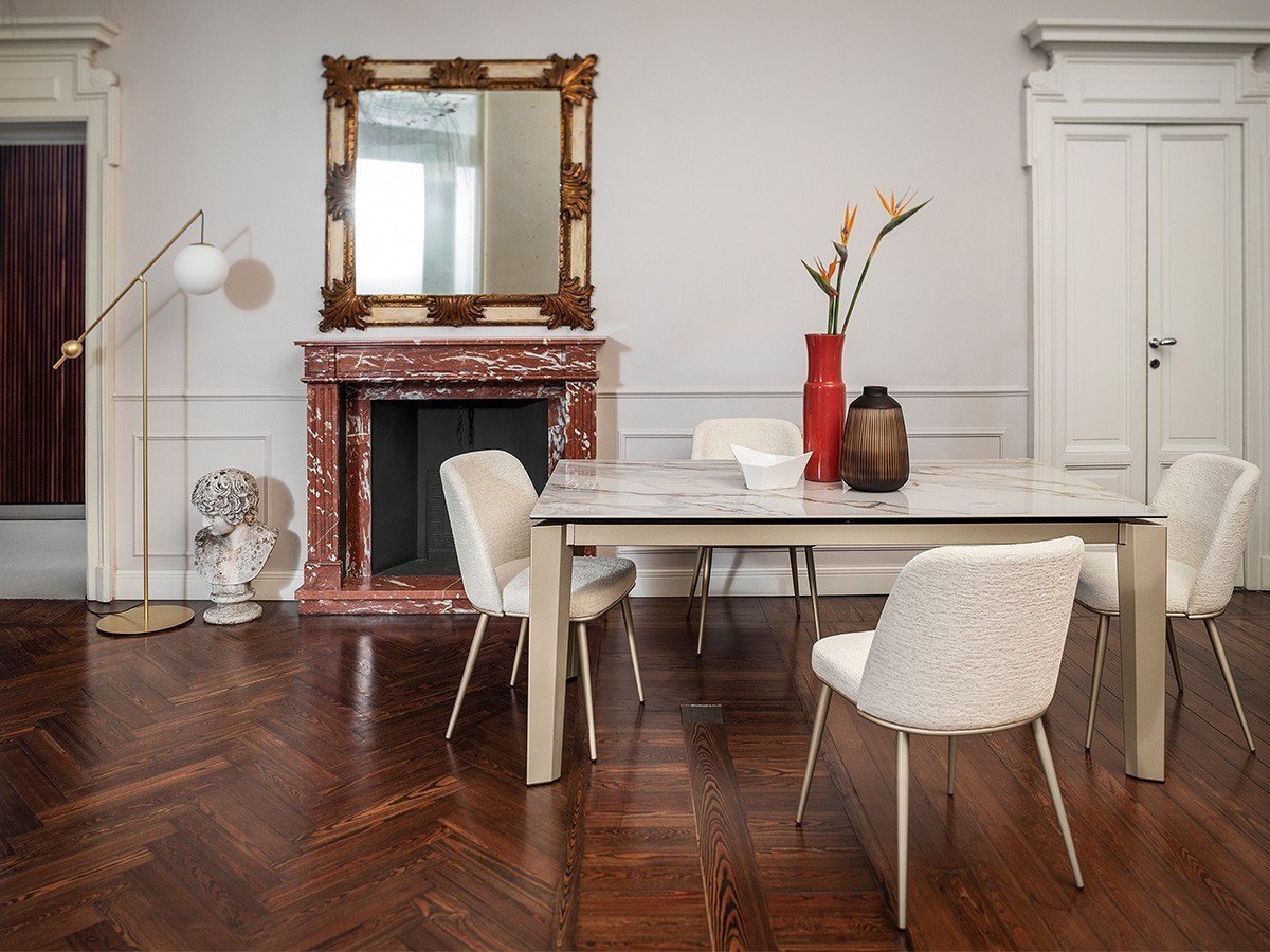 【カリガリス/Calligaris / GOODS】のDELTA / デルタ セラミック天板 CS/4097-R 160 インテリア・キッズ・メンズ・レディースファッション・服の通販 founy(ファニー) 　テーブル　Table, Dining Table　ホーム・キャンプ・アウトドア・お取り寄せ　Home Living / Home & Lifestyle / Camping Gear / Outdoor Camping　家具・インテリア　Home Furniture & Interior. Stylish & Functional Living Spaces　テーブル　Dining, Coffee & Side Tables　ダイニングテーブル・食卓テーブル　Dining Tables　脚部カラー「P46M マットパールベージュ」参考イメージ|ID: prp329100000005210 ipo3291000000036644639