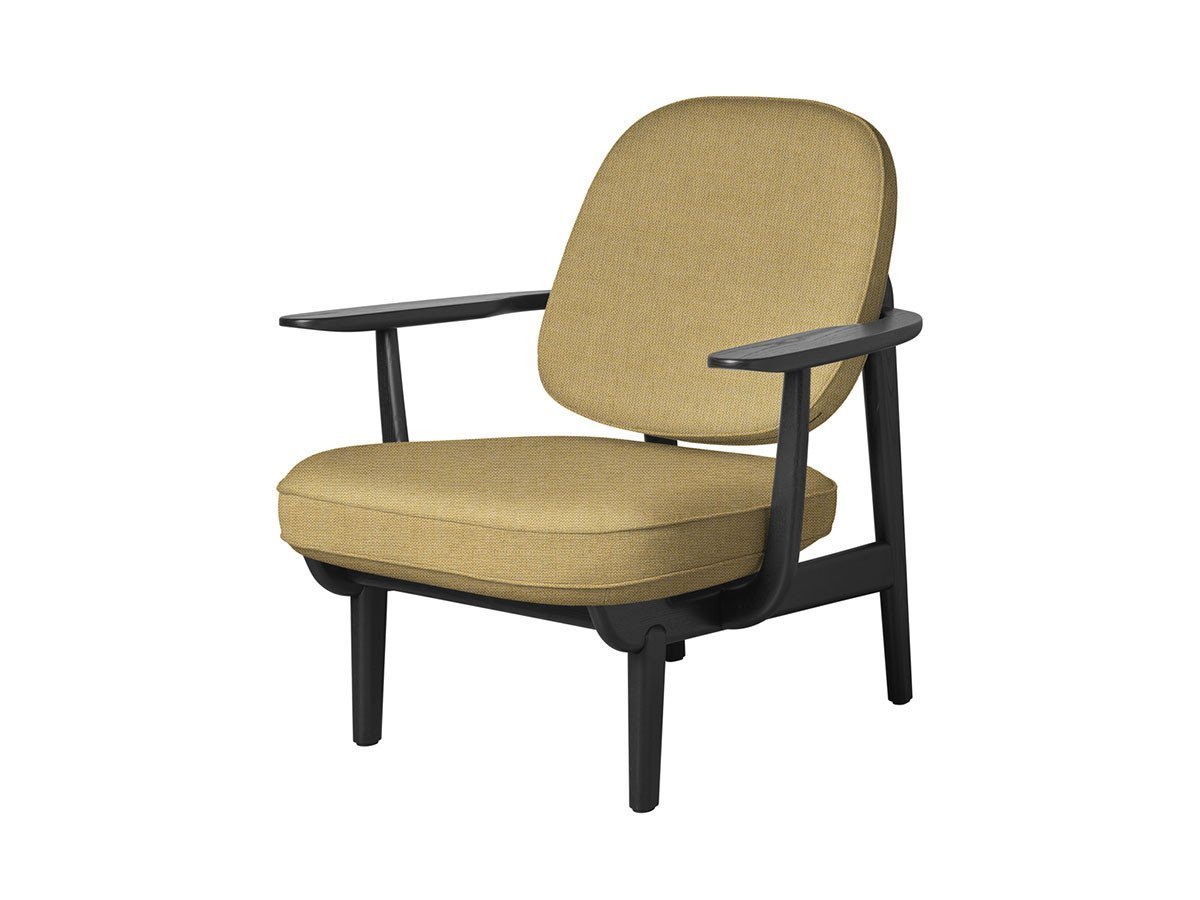 【フリッツ ハンセン/FRITZ HANSEN / GOODS】のFRED / フレッド ラウンジチェア JH97 インテリア・キッズ・メンズ・レディースファッション・服の通販 founy(ファニー) 　ウッド　Wooden Design　エレガント 上品　Elegant　オイル　Body Oil　ファブリック　Fabric, Textile　フォルム　Silhouette, Form　フラット　Flat, Flat Shoes　フレーム　Frame, Outline　ホーム・キャンプ・アウトドア・お取り寄せ　Home Living / Home & Lifestyle / Camping Gear / Outdoor Camping　家具・インテリア　Home Furniture & Interior. Stylish & Functional Living Spaces　チェア・椅子　Seating & Chairs　ラウンジチェア・リクライナー　Lounge Chairs / Recliners　張地:1110 イエロー(クリスチャンハウン)、フレーム:ブラックペインテッドアッシュ|ID: prp329100000005253 ipo3291000000033217832