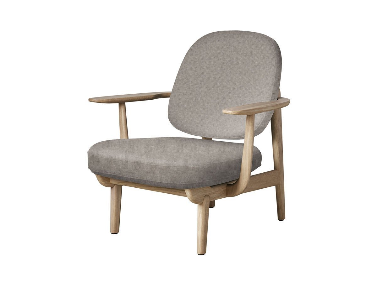 【フリッツ ハンセン/FRITZ HANSEN / GOODS】のFRED / フレッド ラウンジチェア JH97 インテリア・キッズ・メンズ・レディースファッション・服の通販 founy(ファニー) 　ウッド　Wooden Design　エレガント 上品　Elegant　オイル　Body Oil　ファブリック　Fabric, Textile　フォルム　Silhouette, Form　フラット　Flat, Flat Shoes　フレーム　Frame, Outline　ホーム・キャンプ・アウトドア・お取り寄せ　Home Living / Home & Lifestyle / Camping Gear / Outdoor Camping　家具・インテリア　Home Furniture & Interior. Stylish & Functional Living Spaces　チェア・椅子　Seating & Chairs　ラウンジチェア・リクライナー　Lounge Chairs / Recliners　張地:1120 ライトベージュ(クリスチャンハウン)、フレーム:オーク(クリアラッカー仕上)|ID: prp329100000005253 ipo3291000000033217843