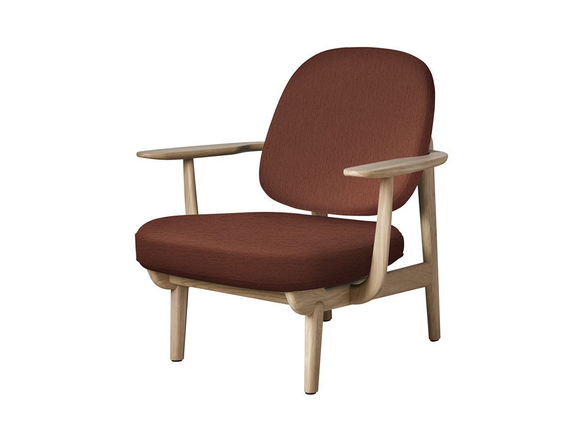 【フリッツ ハンセン/FRITZ HANSEN / GOODS】のFRED / フレッド ラウンジチェア JH97 インテリア・キッズ・メンズ・レディースファッション・服の通販 founy(ファニー) 　ウッド　Wooden Design　エレガント 上品　Elegant　オイル　Body Oil　ファブリック　Fabric, Textile　フォルム　Silhouette, Form　フラット　Flat, Flat Shoes　フレーム　Frame, Outline　ホーム・キャンプ・アウトドア・お取り寄せ　Home Living / Home & Lifestyle / Camping Gear / Outdoor Camping　家具・インテリア　Home Furniture & Interior. Stylish & Functional Living Spaces　チェア・椅子　Seating & Chairs　ラウンジチェア・リクライナー　Lounge Chairs / Recliners　張地:1133 オレンジ(クリスチャンハウン)、フレーム:オーク(クリアラッカー仕上)|ID: prp329100000005253 ipo3291000000033217847