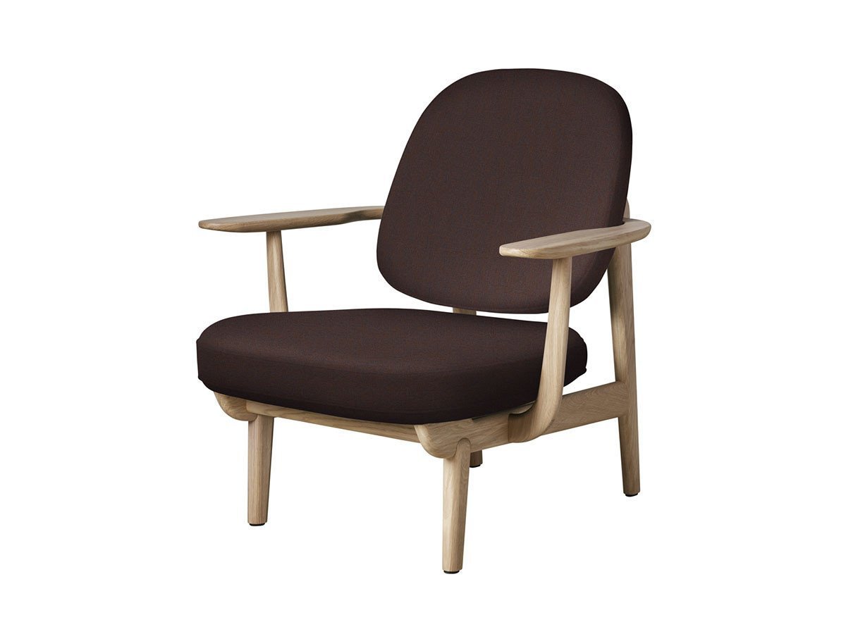 【フリッツ ハンセン/FRITZ HANSEN / GOODS】のFRED / フレッド ラウンジチェア JH97 インテリア・キッズ・メンズ・レディースファッション・服の通販 founy(ファニー) 　ウッド　Wooden Design　エレガント 上品　Elegant　オイル　Body Oil　ファブリック　Fabric, Textile　フォルム　Silhouette, Form　フラット　Flat, Flat Shoes　フレーム　Frame, Outline　ホーム・キャンプ・アウトドア・お取り寄せ　Home Living / Home & Lifestyle / Camping Gear / Outdoor Camping　家具・インテリア　Home Furniture & Interior. Stylish & Functional Living Spaces　チェア・椅子　Seating & Chairs　ラウンジチェア・リクライナー　Lounge Chairs / Recliners　張地:1135 ブルー / オレンジ(クリスチャンハウン)、フレーム:オーク(クリアラッカー仕上)|ID: prp329100000005253 ipo3291000000033217850