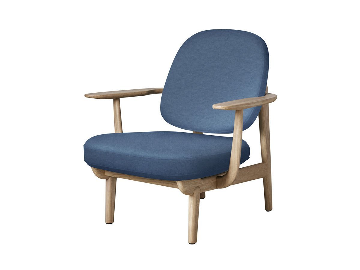 【フリッツ ハンセン/FRITZ HANSEN / GOODS】のFRED / フレッド ラウンジチェア JH97 インテリア・キッズ・メンズ・レディースファッション・服の通販 founy(ファニー) 　ウッド　Wooden Design　エレガント 上品　Elegant　オイル　Body Oil　ファブリック　Fabric, Textile　フォルム　Silhouette, Form　フラット　Flat, Flat Shoes　フレーム　Frame, Outline　ホーム・キャンプ・アウトドア・お取り寄せ　Home Living / Home & Lifestyle / Camping Gear / Outdoor Camping　家具・インテリア　Home Furniture & Interior. Stylish & Functional Living Spaces　チェア・椅子　Seating & Chairs　ラウンジチェア・リクライナー　Lounge Chairs / Recliners　張地:1151 ライトブルーユニ(クリスチャンハウン)、フレーム:オーク(クリアラッカー仕上)|ID: prp329100000005253 ipo3291000000033217857