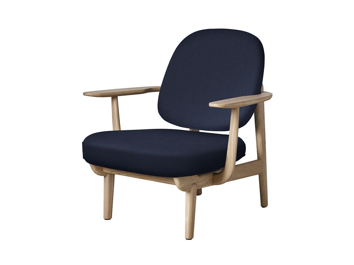 【フリッツ ハンセン/FRITZ HANSEN / GOODS】のFRED / フレッド ラウンジチェア JH97 インテリア・キッズ・メンズ・レディースファッション・服の通販 founy(ファニー) 　ウッド　Wooden Design　エレガント 上品　Elegant　オイル　Body Oil　ファブリック　Fabric, Textile　フォルム　Silhouette, Form　フラット　Flat, Flat Shoes　フレーム　Frame, Outline　ホーム・キャンプ・アウトドア・お取り寄せ　Home Living / Home & Lifestyle / Camping Gear / Outdoor Camping　家具・インテリア　Home Furniture & Interior. Stylish & Functional Living Spaces　チェア・椅子　Seating & Chairs　ラウンジチェア・リクライナー　Lounge Chairs / Recliners　張地:1155 ダークブルー(クリスチャンハウン)、フレーム:オーク(クリアラッカー仕上)|ID: prp329100000005253 ipo3291000000033217861