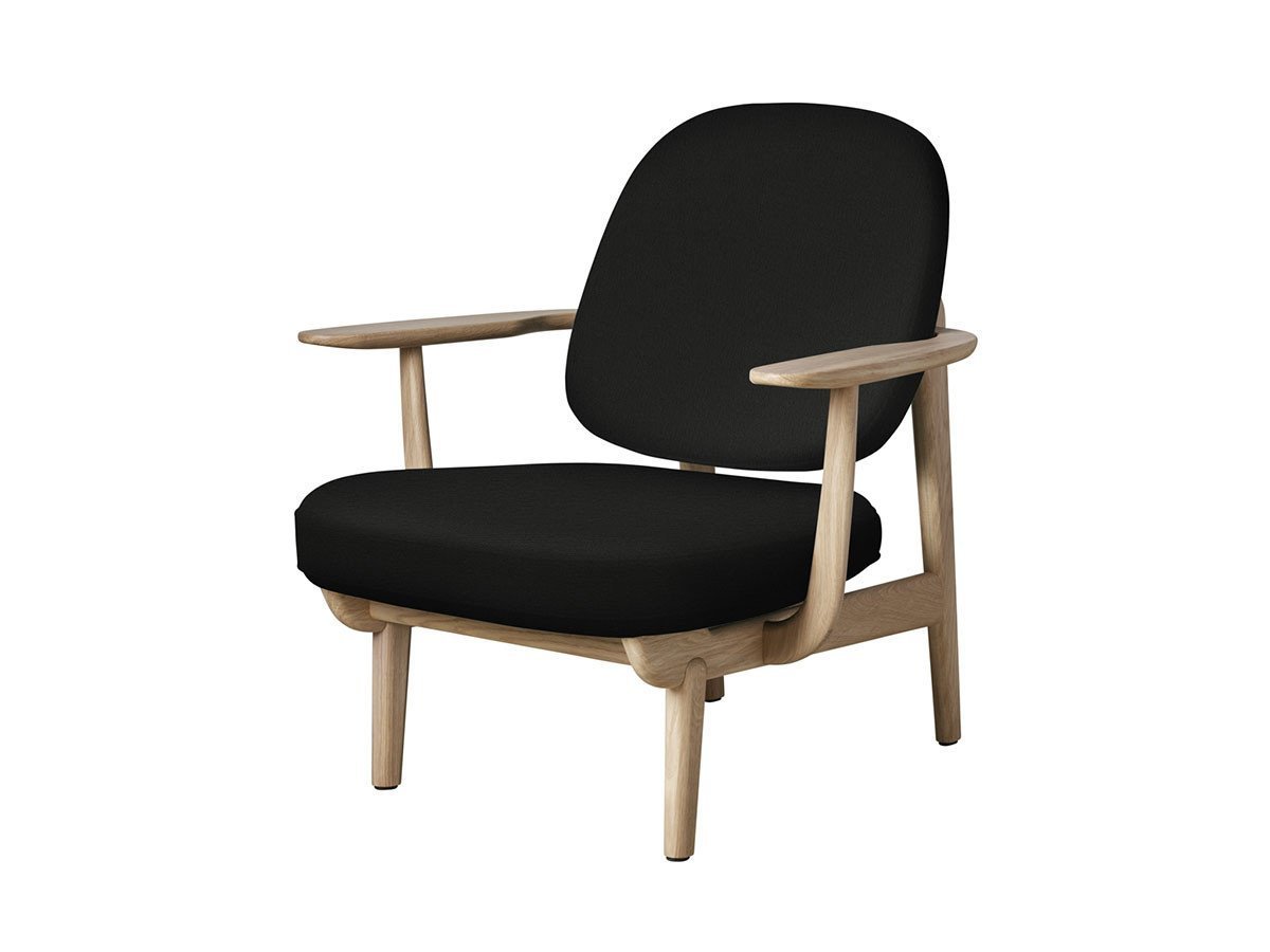 【フリッツ ハンセン/FRITZ HANSEN / GOODS】のFRED / フレッド ラウンジチェア JH97 インテリア・キッズ・メンズ・レディースファッション・服の通販 founy(ファニー) 　ウッド　Wooden Design　エレガント 上品　Elegant　オイル　Body Oil　ファブリック　Fabric, Textile　フォルム　Silhouette, Form　フラット　Flat, Flat Shoes　フレーム　Frame, Outline　ホーム・キャンプ・アウトドア・お取り寄せ　Home Living / Home & Lifestyle / Camping Gear / Outdoor Camping　家具・インテリア　Home Furniture & Interior. Stylish & Functional Living Spaces　チェア・椅子　Seating & Chairs　ラウンジチェア・リクライナー　Lounge Chairs / Recliners　張地:1175 ブラックユニ(クリスチャンハウン)、フレーム:オーク(クリアラッカー仕上)|ID: prp329100000005253 ipo3291000000033217872
