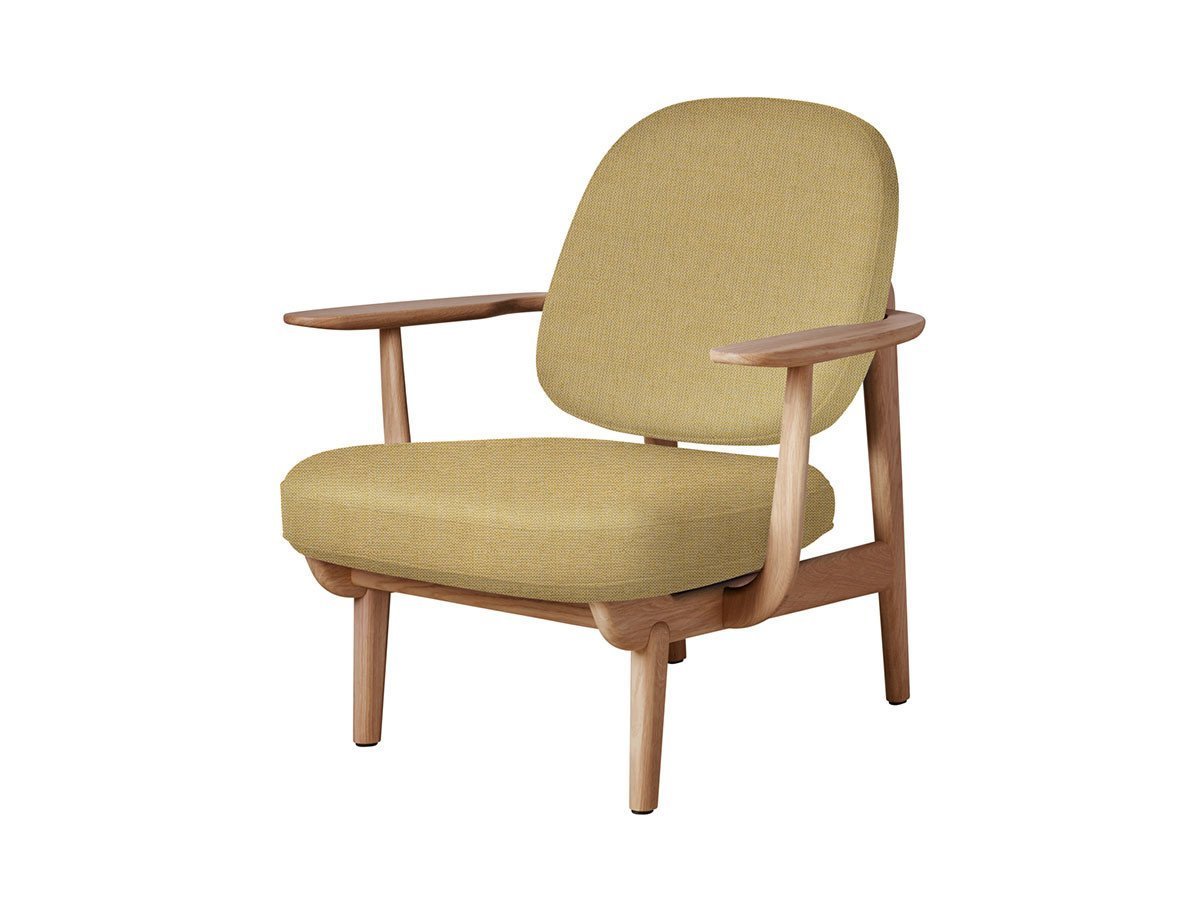 【フリッツ ハンセン/FRITZ HANSEN / GOODS】のFRED / フレッド ラウンジチェア JH97 インテリア・キッズ・メンズ・レディースファッション・服の通販 founy(ファニー) 　ウッド　Wooden Design　エレガント 上品　Elegant　オイル　Body Oil　ファブリック　Fabric, Textile　フォルム　Silhouette, Form　フラット　Flat, Flat Shoes　フレーム　Frame, Outline　ホーム・キャンプ・アウトドア・お取り寄せ　Home Living / Home & Lifestyle / Camping Gear / Outdoor Camping　家具・インテリア　Home Furniture & Interior. Stylish & Functional Living Spaces　チェア・椅子　Seating & Chairs　ラウンジチェア・リクライナー　Lounge Chairs / Recliners　張地:1110 イエロー(クリスチャンハウン)、フレーム:オーク(オイル仕上)|ID: prp329100000005253 ipo3291000000033217873