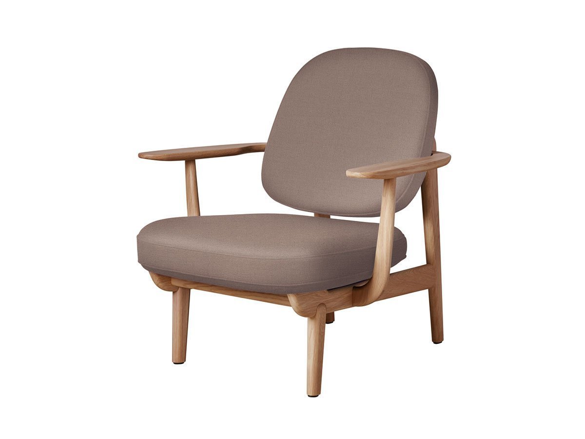 【フリッツ ハンセン/FRITZ HANSEN / GOODS】のFRED / フレッド ラウンジチェア JH97 インテリア・キッズ・メンズ・レディースファッション・服の通販 founy(ファニー) 　ウッド　Wooden Design　エレガント 上品　Elegant　オイル　Body Oil　ファブリック　Fabric, Textile　フォルム　Silhouette, Form　フラット　Flat, Flat Shoes　フレーム　Frame, Outline　ホーム・キャンプ・アウトドア・お取り寄せ　Home Living / Home & Lifestyle / Camping Gear / Outdoor Camping　家具・インテリア　Home Furniture & Interior. Stylish & Functional Living Spaces　チェア・椅子　Seating & Chairs　ラウンジチェア・リクライナー　Lounge Chairs / Recliners　張地:1130 ライトレッドユニ(クリスチャンハウン)、フレーム:オーク(オイル仕上)|ID: prp329100000005253 ipo3291000000033217876