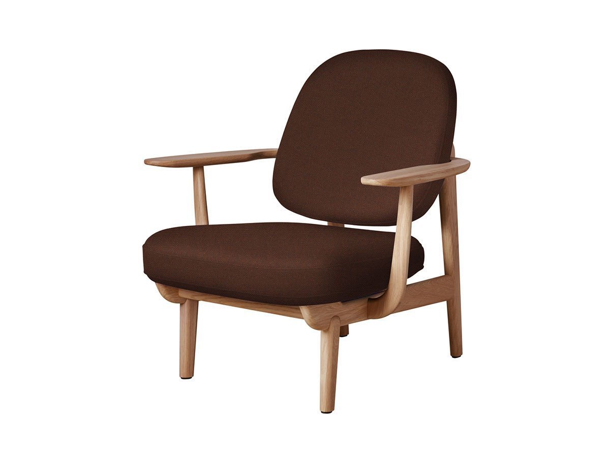 【フリッツ ハンセン/FRITZ HANSEN / GOODS】のFRED / フレッド ラウンジチェア JH97 インテリア・キッズ・メンズ・レディースファッション・服の通販 founy(ファニー) 　ウッド　Wooden Design　エレガント 上品　Elegant　オイル　Body Oil　ファブリック　Fabric, Textile　フォルム　Silhouette, Form　フラット　Flat, Flat Shoes　フレーム　Frame, Outline　ホーム・キャンプ・アウトドア・お取り寄せ　Home Living / Home & Lifestyle / Camping Gear / Outdoor Camping　家具・インテリア　Home Furniture & Interior. Stylish & Functional Living Spaces　チェア・椅子　Seating & Chairs　ラウンジチェア・リクライナー　Lounge Chairs / Recliners　張地:1134 ダークオレンジ(クリスチャンハウン)、フレーム:オーク(オイル仕上)|ID: prp329100000005253 ipo3291000000033217883