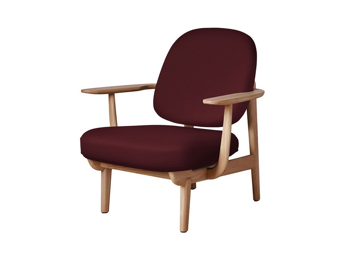 【フリッツ ハンセン/FRITZ HANSEN / GOODS】のFRED / フレッド ラウンジチェア JH97 インテリア・キッズ・メンズ・レディースファッション・服の通販 founy(ファニー) 　ウッド　Wooden Design　エレガント 上品　Elegant　オイル　Body Oil　ファブリック　Fabric, Textile　フォルム　Silhouette, Form　フラット　Flat, Flat Shoes　フレーム　Frame, Outline　ホーム・キャンプ・アウトドア・お取り寄せ　Home Living / Home & Lifestyle / Camping Gear / Outdoor Camping　家具・インテリア　Home Furniture & Interior. Stylish & Functional Living Spaces　チェア・椅子　Seating & Chairs　ラウンジチェア・リクライナー　Lounge Chairs / Recliners　張地:1140 レッドユニ(クリスチャンハウン)、フレーム:オーク(オイル仕上)|ID: prp329100000005253 ipo3291000000033217885