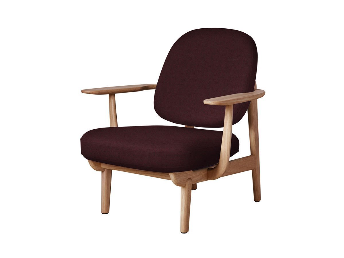 【フリッツ ハンセン/FRITZ HANSEN / GOODS】のFRED / フレッド ラウンジチェア JH97 インテリア・キッズ・メンズ・レディースファッション・服の通販 founy(ファニー) 　ウッド　Wooden Design　エレガント 上品　Elegant　オイル　Body Oil　ファブリック　Fabric, Textile　フォルム　Silhouette, Form　フラット　Flat, Flat Shoes　フレーム　Frame, Outline　ホーム・キャンプ・アウトドア・お取り寄せ　Home Living / Home & Lifestyle / Camping Gear / Outdoor Camping　家具・インテリア　Home Furniture & Interior. Stylish & Functional Living Spaces　チェア・椅子　Seating & Chairs　ラウンジチェア・リクライナー　Lounge Chairs / Recliners　張地:1141 レッド(クリスチャンハウン)、フレーム:オーク(オイル仕上)|ID: prp329100000005253 ipo3291000000033217886