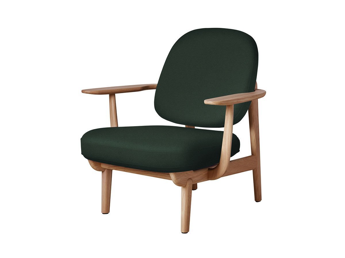 【フリッツ ハンセン/FRITZ HANSEN / GOODS】のFRED / フレッド ラウンジチェア JH97 インテリア・キッズ・メンズ・レディースファッション・服の通販 founy(ファニー) 　ウッド　Wooden Design　エレガント 上品　Elegant　オイル　Body Oil　ファブリック　Fabric, Textile　フォルム　Silhouette, Form　フラット　Flat, Flat Shoes　フレーム　Frame, Outline　ホーム・キャンプ・アウトドア・お取り寄せ　Home Living / Home & Lifestyle / Camping Gear / Outdoor Camping　家具・インテリア　Home Furniture & Interior. Stylish & Functional Living Spaces　チェア・椅子　Seating & Chairs　ラウンジチェア・リクライナー　Lounge Chairs / Recliners　張地:1160 ダークグリーンユニ(クリスチャンハウン)、フレーム:オーク(オイル仕上)|ID: prp329100000005253 ipo3291000000033217897