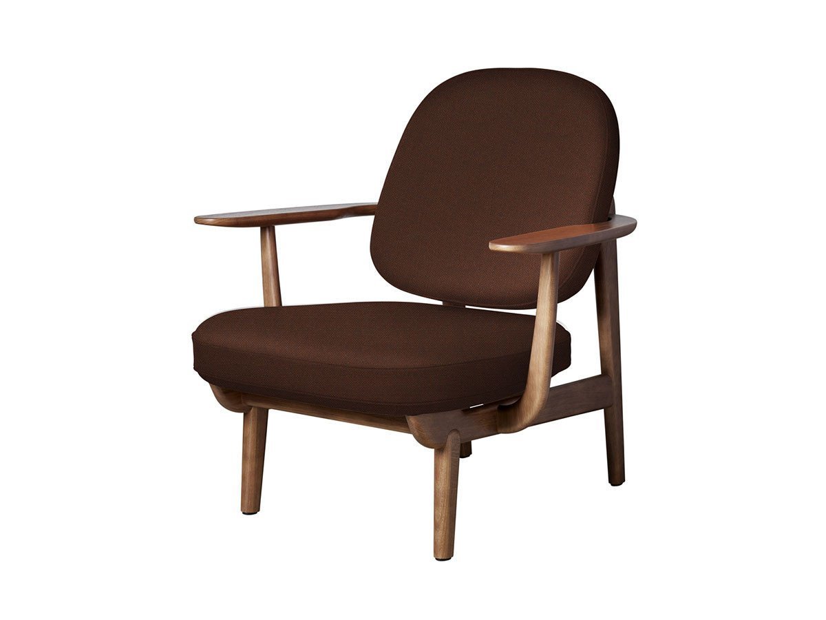 【フリッツ ハンセン/FRITZ HANSEN / GOODS】のFRED / フレッド ラウンジチェア JH97 インテリア・キッズ・メンズ・レディースファッション・服の通販 founy(ファニー) 　ウッド　Wooden Design　エレガント 上品　Elegant　オイル　Body Oil　ファブリック　Fabric, Textile　フォルム　Silhouette, Form　フラット　Flat, Flat Shoes　フレーム　Frame, Outline　ホーム・キャンプ・アウトドア・お取り寄せ　Home Living / Home & Lifestyle / Camping Gear / Outdoor Camping　家具・インテリア　Home Furniture & Interior. Stylish & Functional Living Spaces　チェア・椅子　Seating & Chairs　ラウンジチェア・リクライナー　Lounge Chairs / Recliners　張地:1134 ダークオレンジ(クリスチャンハウン)、フレーム:ウォルナットステインドオーク|ID: prp329100000005253 ipo3291000000033217915