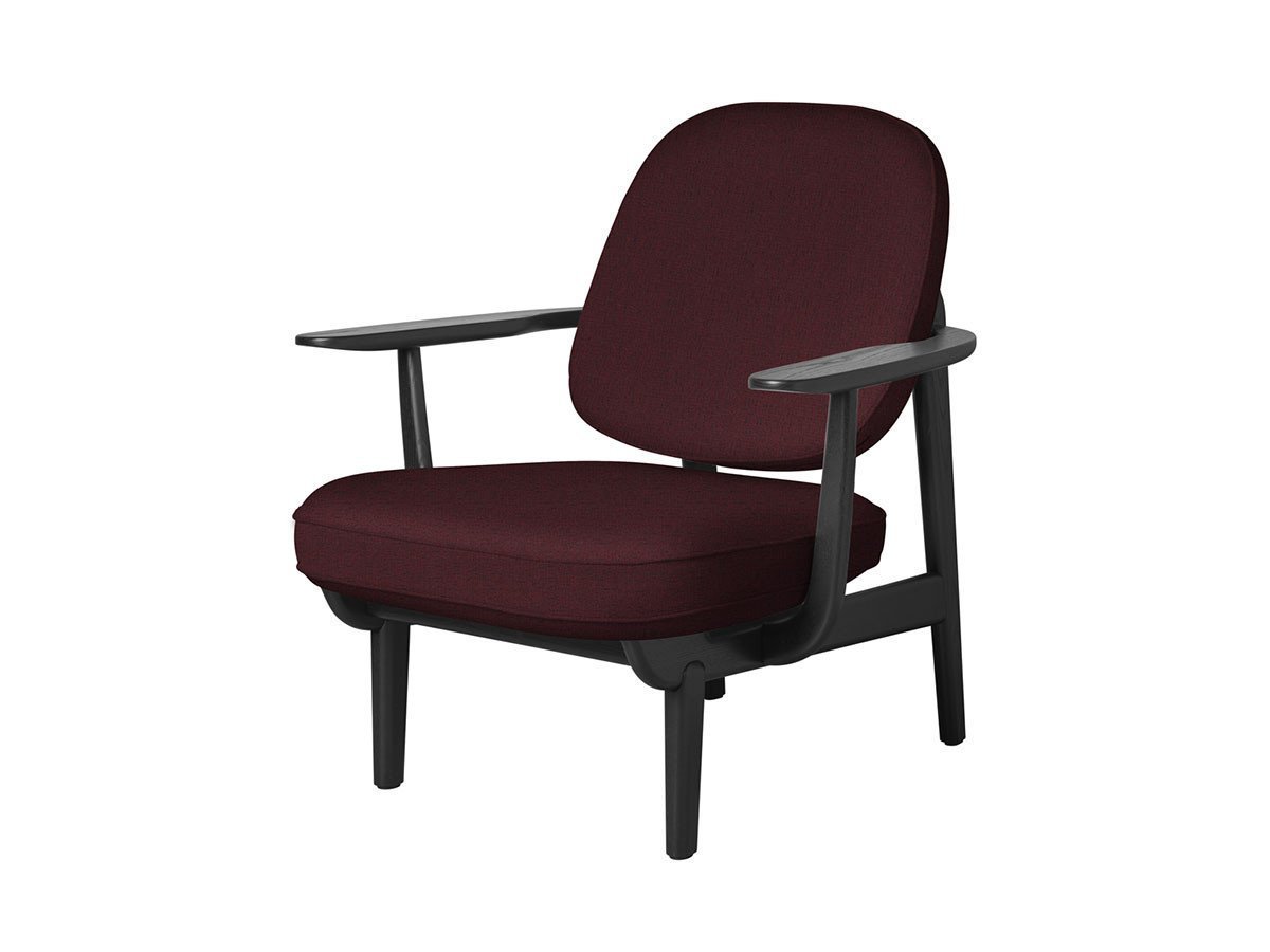【フリッツ ハンセン/FRITZ HANSEN / GOODS】のFRED / フレッド ラウンジチェア JH97 インテリア・キッズ・メンズ・レディースファッション・服の通販 founy(ファニー) 　ウッド　Wooden Design　エレガント 上品　Elegant　オイル　Body Oil　ファブリック　Fabric, Textile　フォルム　Silhouette, Form　フラット　Flat, Flat Shoes　フレーム　Frame, Outline　ホーム・キャンプ・アウトドア・お取り寄せ　Home Living / Home & Lifestyle / Camping Gear / Outdoor Camping　家具・インテリア　Home Furniture & Interior. Stylish & Functional Living Spaces　チェア・椅子　Seating & Chairs　ラウンジチェア・リクライナー　Lounge Chairs / Recliners　張地:1141 レッド(クリスチャンハウン)、フレーム:ブラックペインテッドアッシュ|ID: prp329100000005253 ipo3291000000033217953