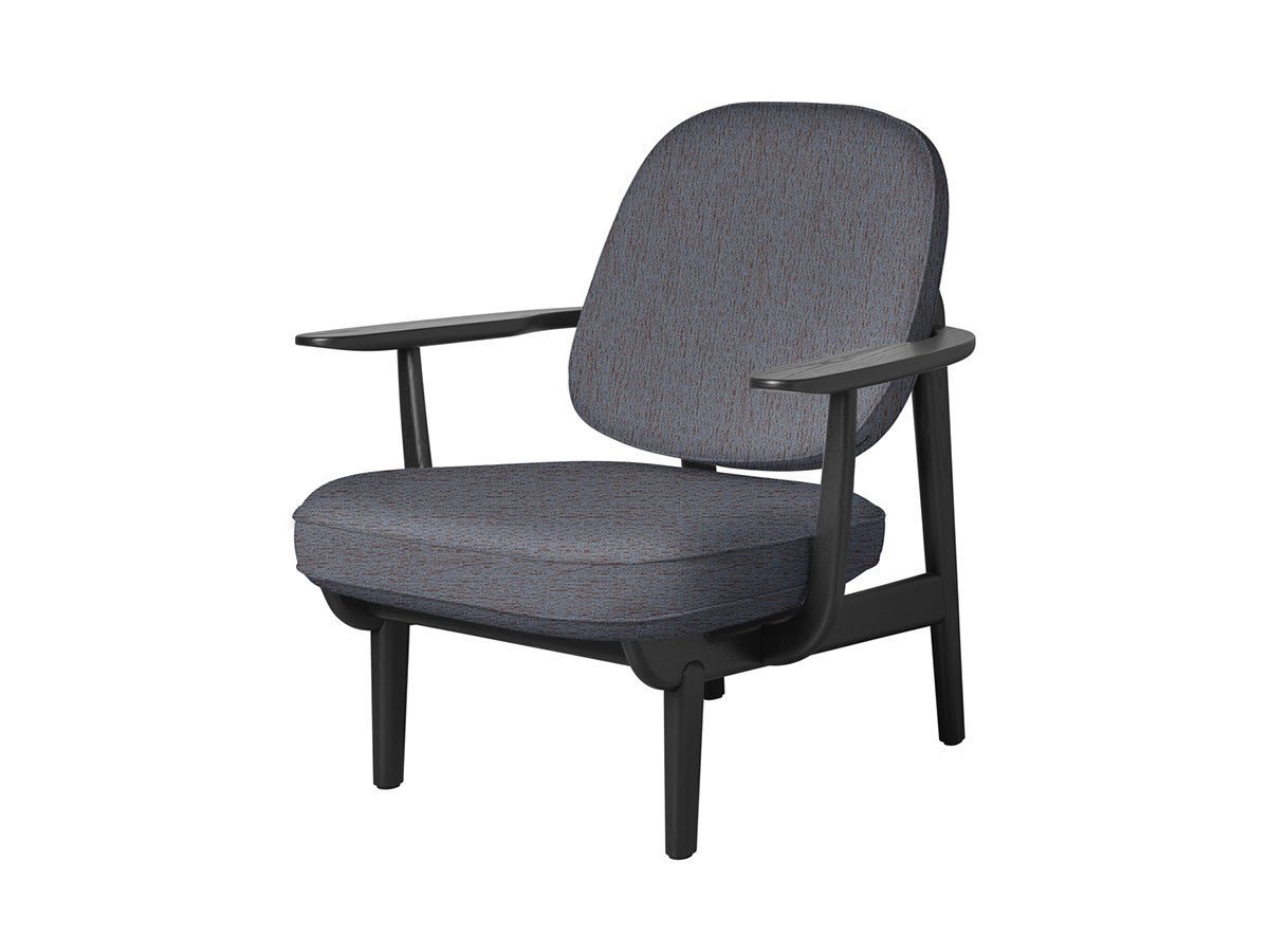 【フリッツ ハンセン/FRITZ HANSEN / GOODS】のFRED / フレッド ラウンジチェア JH97 インテリア・キッズ・メンズ・レディースファッション・服の通販 founy(ファニー) 　ウッド　Wooden Design　エレガント 上品　Elegant　オイル　Body Oil　ファブリック　Fabric, Textile　フォルム　Silhouette, Form　フラット　Flat, Flat Shoes　フレーム　Frame, Outline　ホーム・キャンプ・アウトドア・お取り寄せ　Home Living / Home & Lifestyle / Camping Gear / Outdoor Camping　家具・インテリア　Home Furniture & Interior. Stylish & Functional Living Spaces　チェア・椅子　Seating & Chairs　ラウンジチェア・リクライナー　Lounge Chairs / Recliners　張地:1150 オレンジ / ブルー(クリスチャンハウン)、フレーム:ブラックペインテッドアッシュ|ID: prp329100000005253 ipo3291000000033217955