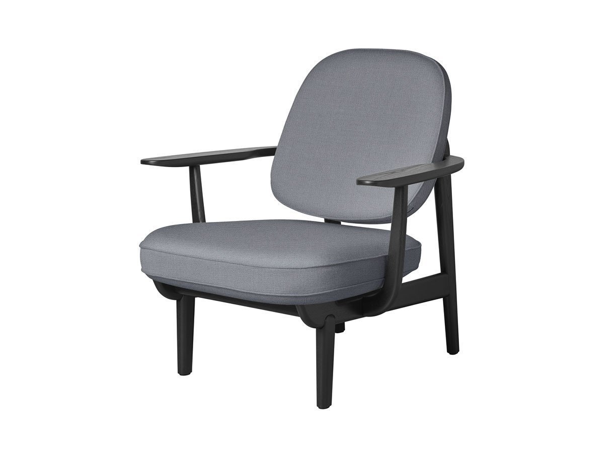 【フリッツ ハンセン/FRITZ HANSEN / GOODS】のFRED / フレッド ラウンジチェア JH97 インテリア・キッズ・メンズ・レディースファッション・服の通販 founy(ファニー) 　ウッド　Wooden Design　エレガント 上品　Elegant　オイル　Body Oil　ファブリック　Fabric, Textile　フォルム　Silhouette, Form　フラット　Flat, Flat Shoes　フレーム　Frame, Outline　ホーム・キャンプ・アウトドア・お取り寄せ　Home Living / Home & Lifestyle / Camping Gear / Outdoor Camping　家具・インテリア　Home Furniture & Interior. Stylish & Functional Living Spaces　チェア・椅子　Seating & Chairs　ラウンジチェア・リクライナー　Lounge Chairs / Recliners　張地:1170 ライトグレーユニ(クリスチャンハウン)、フレーム:ブラックペインテッドアッシュ|ID: prp329100000005253 ipo3291000000033217967