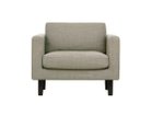 【ヒロシマ/HIROSHIMA / GOODS】のSingle Seat Sofa / シングルシートソファ 張り込み仕様 張地:M-02(BALI / #6055 アイボリー)、脚部:ビーチ(EC-1 マットブラック)|ID:prp329100000005283