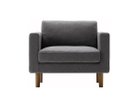 【ヒロシマ/HIROSHIMA / GOODS】のSingle Seat Sofa / シングルシートソファ 張り込み仕様 張地:M-02(MIX FLANO / #7099 グレー)、脚部:オーク(NL-0 ナチュラルホワ|ID:prp329100000005283