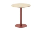 【ティーアンドオー/T&O / GOODS】のRound Table 63 / ラウンドテーブル 63 天板:アッシュ NL-0(ウレタン塗装 / ナチュラルホワイト)、脚部:レッド|ID: prp329100000005290 ipo3291000000030179715