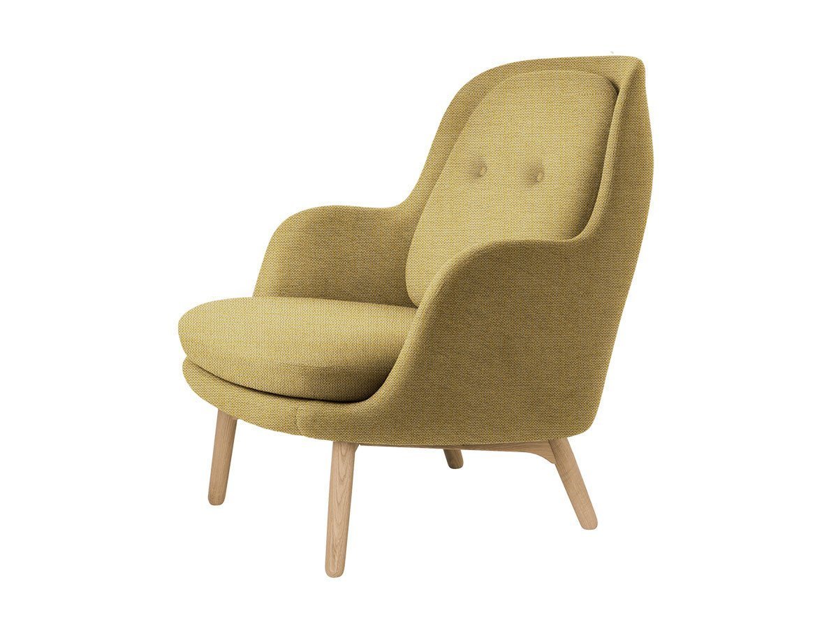 【フリッツ ハンセン/FRITZ HANSEN / GOODS】のFRI / フリチェア ラウンジチェア ウッドベース JH5 インテリア・キッズ・メンズ・レディースファッション・服の通販 founy(ファニー) 　ウッド　Wood　シンプル　Simple　ファブリック　Fabric　おすすめ　Recommend　ホーム・キャンプ・アウトドア・お取り寄せ　Home,Garden,Outdoor,Camping Gear　家具・インテリア　Furniture　チェア・椅子　Chair　ラウンジチェア　Lounge Chair　張地:1110 イエロー(クリスチャンハウン)|ID: prp329100000005389 ipo3291000000030232132