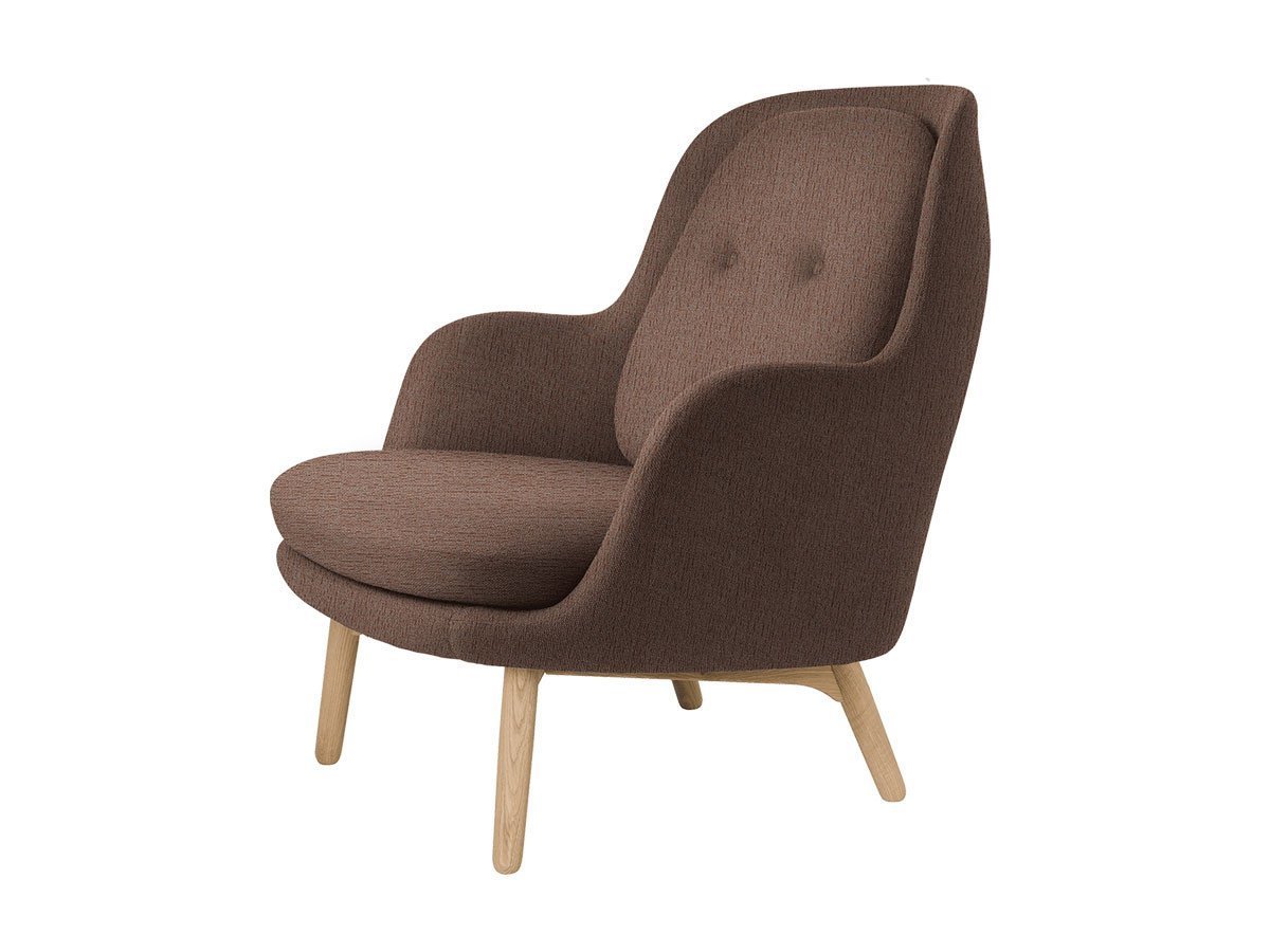 【フリッツ ハンセン/FRITZ HANSEN / GOODS】のFRI / フリチェア ラウンジチェア ウッドベース JH5 インテリア・キッズ・メンズ・レディースファッション・服の通販 founy(ファニー) 　ウッド　Wood　シンプル　Simple　ファブリック　Fabric　おすすめ　Recommend　ホーム・キャンプ・アウトドア・お取り寄せ　Home,Garden,Outdoor,Camping Gear　家具・インテリア　Furniture　チェア・椅子　Chair　ラウンジチェア　Lounge Chair　張地:1132 ベージュ / オレンジ(クリスチャンハウン)|ID: prp329100000005389 ipo3291000000030232139