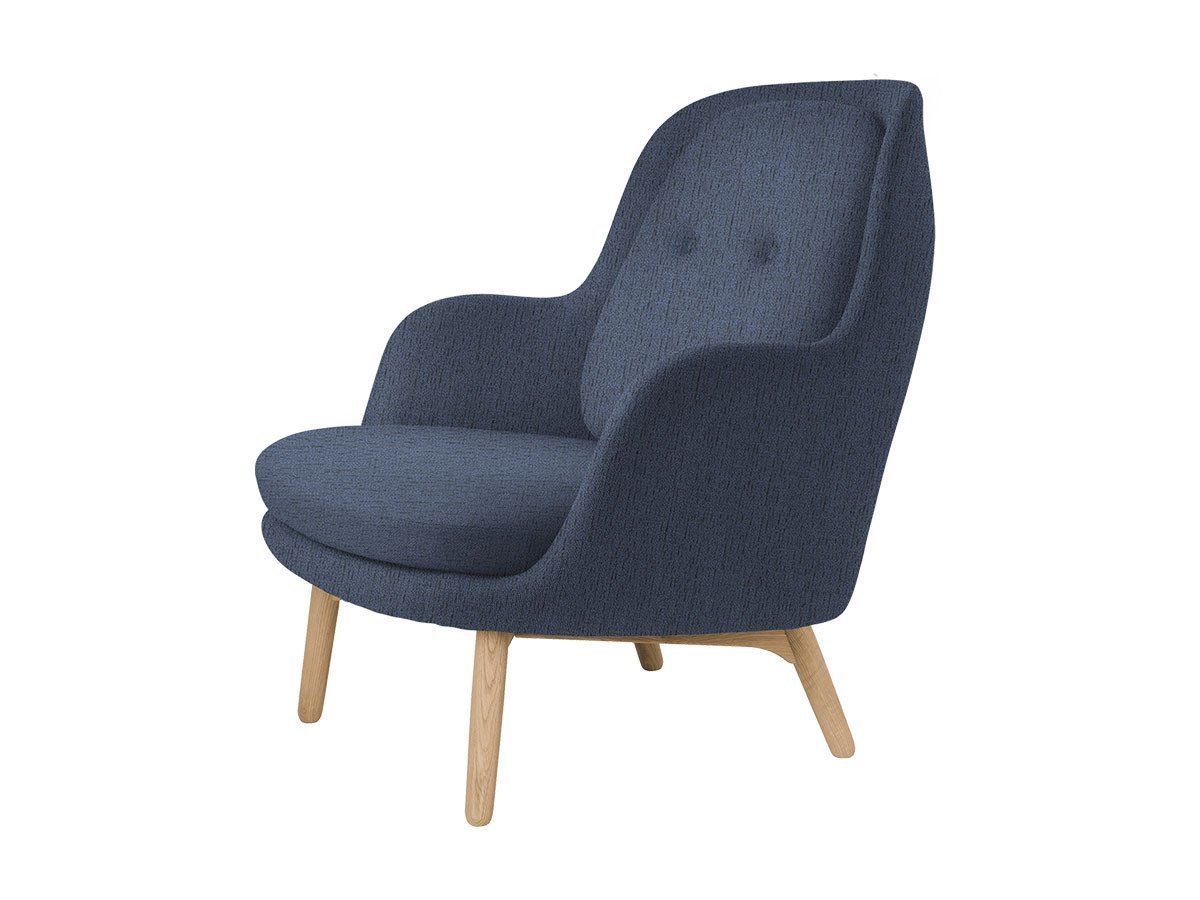 【フリッツ ハンセン/FRITZ HANSEN / GOODS】のFRI / フリチェア ラウンジチェア ウッドベース JH5 インテリア・キッズ・メンズ・レディースファッション・服の通販 founy(ファニー) 　ウッド　Wood　シンプル　Simple　ファブリック　Fabric　おすすめ　Recommend　ホーム・キャンプ・アウトドア・お取り寄せ　Home,Garden,Outdoor,Camping Gear　家具・インテリア　Furniture　チェア・椅子　Chair　ラウンジチェア　Lounge Chair　張地:1154 ブルー(クリスチャンハウン)|ID: prp329100000005389 ipo3291000000030232270