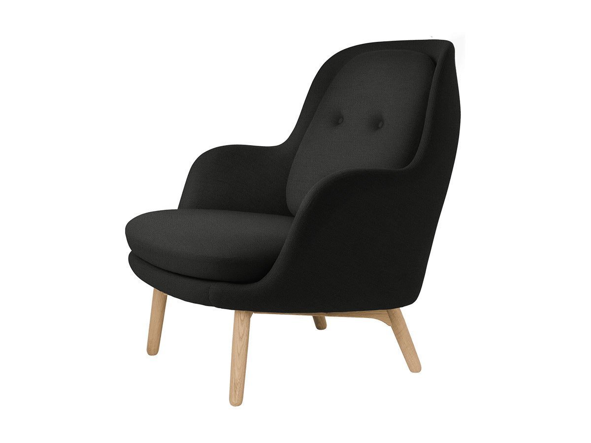【フリッツ ハンセン/FRITZ HANSEN / GOODS】のFRI / フリチェア ラウンジチェア ウッドベース JH5 インテリア・キッズ・メンズ・レディースファッション・服の通販 founy(ファニー) 　ウッド　Wooden Design　シンプル　Simple, Minimal　ファブリック　Fabric, Textile　おすすめ　Recommended / Our Picks　ホーム・キャンプ・アウトドア・お取り寄せ　Home Living / Home & Lifestyle / Camping Gear / Outdoor Camping　家具・インテリア　Home Furniture & Interior. Stylish & Functional Living Spaces　チェア・椅子　Seating & Chairs　ラウンジチェア・リクライナー　Lounge Chairs / Recliners　張地:1175 ブラックユニ(クリスチャンハウン)|ID: prp329100000005389 ipo3291000000034788587