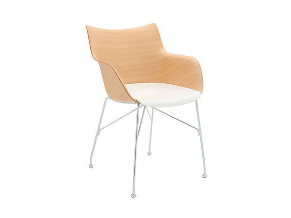 【カルテル/Kartell / GOODS】のSmart Wood collection Q/WOOD / スマートウッドコレクション Qウッド インテリア・キッズ・メンズ・レディースファッション・服の通販 founy(ファニー) 　ウッド　Wooden Design　フィット　Fit, Slim Fit　ベーシック　Basic, Essential　送料無料　Free Shipping　ホーム・キャンプ・アウトドア・お取り寄せ　Home Living / Home & Lifestyle / Camping Gear / Outdoor Camping　家具・インテリア　Home Furniture & Interior. Stylish & Functional Living Spaces　チェア・椅子　Seating & Chairs　ダイニングチェア・木製チェア　Dining Chairs　シート:ベーシックベニヤ(ライトウッド)/ ホワイトシート、脚部クローム|ID: prp329100000005394 ipo3291000000033617405