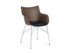 【カルテル/Kartell / GOODS】のSmart Wood collection Q/WOOD / スマートウッドコレクション Qウッド シート:ベーシックベニヤ(ダークブラウン)/ ブラックシート、脚部クローム|ID: prp329100000005394 ipo3291000000035405062