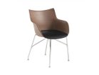 【カルテル/Kartell / GOODS】のSmart Wood collection Q/WOOD / スマートウッドコレクション Qウッド シート:ベーシックベニヤ(ダークブラウン)/ ブラックシート、脚部クローム|ID: prp329100000005394 ipo3291000000035405070