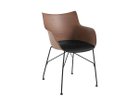【カルテル/Kartell / GOODS】のSmart Wood collection Q/WOOD / スマートウッドコレクション Qウッド シート:ベーシックベニヤ(ダークブラウン)/ ブラックシート、脚部ブラック|ID: prp329100000005394 ipo3291000000035405071