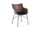 【カルテル/Kartell / GOODS】のSmart Wood collection Q/WOOD / スマートウッドコレクション Qウッド シート:スラットアッシュ(ダークブラウン)/ ブラックシート、脚部ブラック|ID: prp329100000005394 ipo3291000000035405075