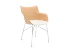 【カルテル/Kartell / GOODS】のSmart Wood collection Q/WOOD / スマートウッドコレクション Qウッド シート:ベーシックベニヤ(ライトウッド)/ ホワイトシート、脚部クローム|ID: prp329100000005394 ipo3291000000036288284