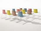 【アルペール/arper / GOODS】のCatifa 46 Armless Chair / カティファ46 アームレスチェア 単色タイプ スレッド脚 シート(左から)ピンク、イエロー、参考色、ブルー、脚部マットホワイト|ID:prp329100000005580