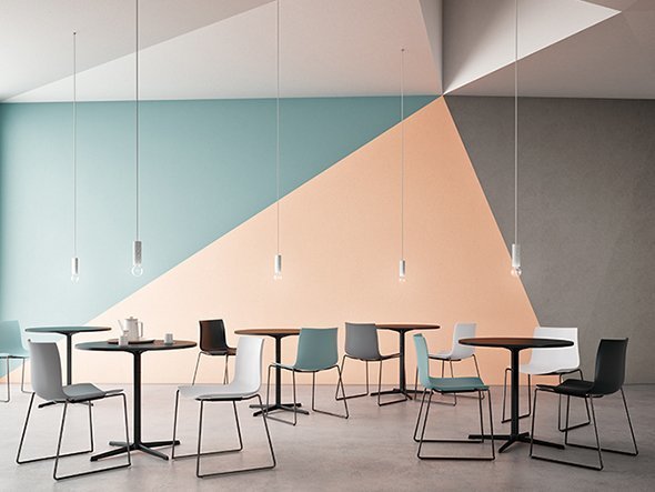 【アルペール/arper / GOODS】のCatifa 46 Armless Chair / カティファ46 アームレスチェア 単色タイプ スレッド脚 インテリア・キッズ・メンズ・レディースファッション・服の通販 founy(ファニー) 　コンパクト　Compact, Small Size　フェルト　Felt, Felt Fabric　送料無料　Free Shipping　おすすめ　Recommended / Our Picks　ホーム・キャンプ・アウトドア・お取り寄せ　Home Living / Home & Lifestyle / Camping Gear / Outdoor Camping　家具・インテリア　Home Furniture & Interior. Stylish & Functional Living Spaces　チェア・椅子　Seating & Chairs　ダイニングチェア・木製チェア　Dining Chairs　シート(左から)マットグレー、ホワイト、ブルー、ブラック、脚部ブラック|ID: prp329100000005580 ipo3291000000035137100