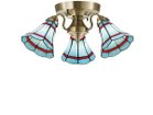 【フライミー ファクトリー/FLYMEe Factory / GOODS】のCUSTOM SERIES 3 Ceiling Lamp × Stained Glass Maribu / カスタムシリーズ 3灯シーリングランプ × ステンドグラス(マリブ) 器具本体:ゴールド、シェード:ブルー|ID:prp329100000005599