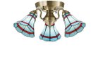 【フライミー ファクトリー/FLYMEe Factory / GOODS】のCUSTOM SERIES 3 Ceiling Lamp × Stained Glass Maribu / カスタムシリーズ 3灯シーリングランプ × ステンドグラス(マリブ) 器具本体:ゴールド、シェード:ブルー|ID: prp329100000005599 ipo3291000000030243370