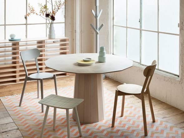 【カリモクニュースタンダード/KARIMOKU NEW STANDARD / GOODS】のCOLOUR WOOD DINING 120 / カラーウッドダイニング 120 人気、トレンドファッション・服の通販 founy(ファニー) 　ウッド　Wood　シンプル　Simple　テーブル　Table　ドット　Dot　パターン　Pattern　プリント　Print　プレーン　Plane　ラウンド　Round　リアル　Real　ホーム・キャンプ・アウトドア・お取り寄せ　Home,Garden,Outdoor,Camping Gear　家具・インテリア　Home Furniture & Interior. Stylish & Functional Living Spaces　テーブル　Table　ダイニングテーブル　Dining Table　other-6|ID: prp329100000005646 ipo3291000000031496547