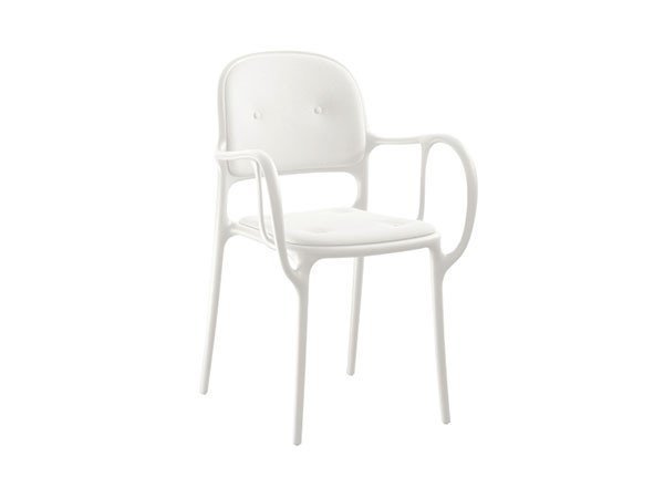 【マジス/MAGIS / GOODS】のMILA / ミラ クッション付 インテリア・キッズ・メンズ・レディースファッション・服の通販 founy(ファニー) 　送料無料　Free Shipping　クッション　Cushion, Throw Pillow　コーティング　Coating, Coated Finish　フォルム　Silhouette, Form　ホーム・キャンプ・アウトドア・お取り寄せ　Home Living / Home & Lifestyle / Camping Gear / Outdoor Camping　家具・インテリア　Home Furniture & Interior. Stylish & Functional Living Spaces　チェア・椅子　Seating & Chairs　ダイニングチェア・木製チェア　Dining Chairs　ホワイト|ID: prp329100000005673 ipo3291000000034242674