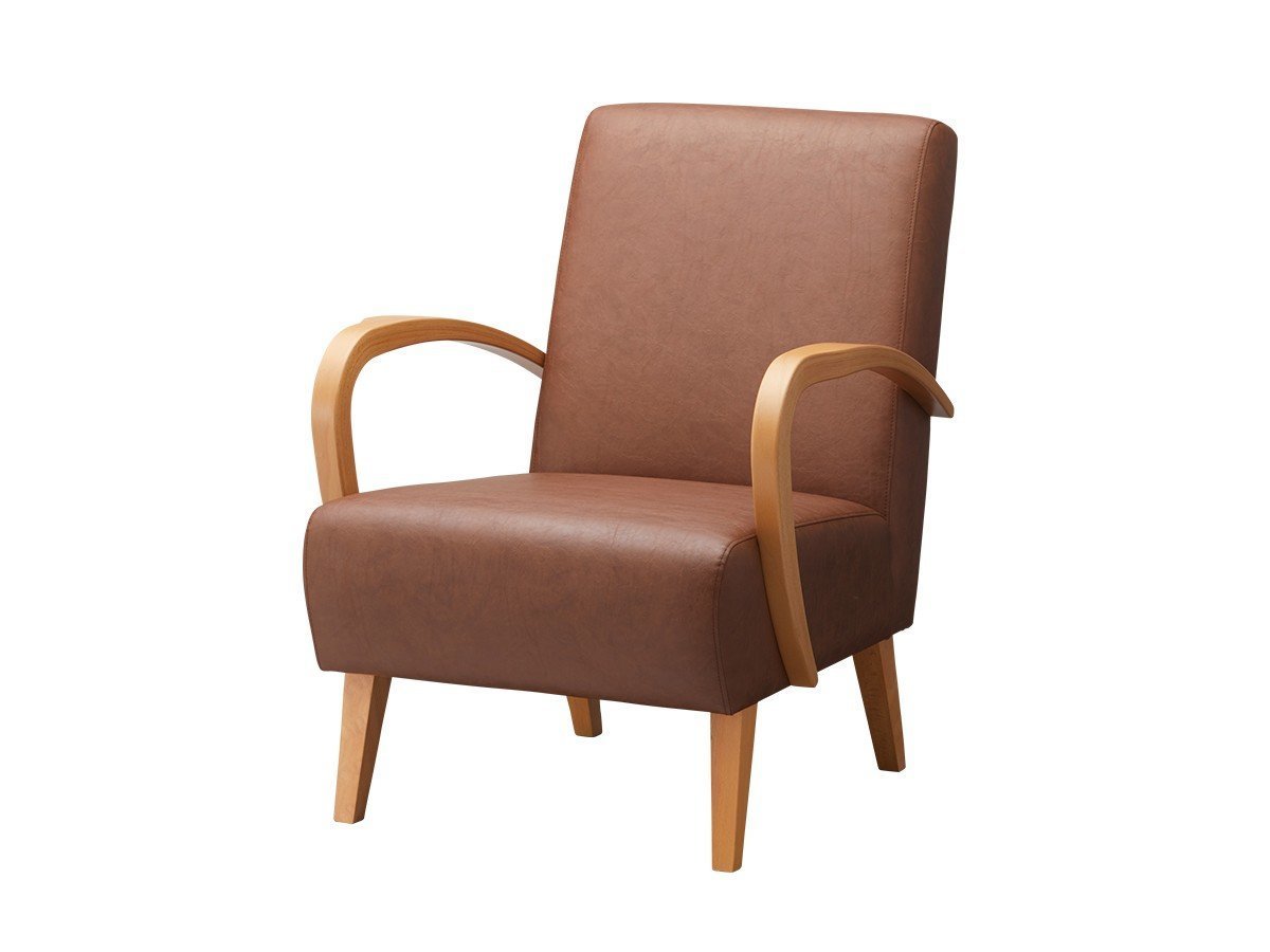 【フライミー ヴェール/FLYMEe vert / GOODS】の1P SOFA / 1人掛けソファ n59106 インテリア・キッズ・メンズ・レディースファッション・服の通販 founy(ファニー) 　フォルム　Form　エレガント 上品　Elegant　ホーム・キャンプ・アウトドア・お取り寄せ　Home,Garden,Outdoor,Camping Gear　家具・インテリア　Furniture　ソファー　Sofa　張地:ベルク04 ブラウン(Aランク)、フレームナチュラル|ID: prp329100000005705 ipo3291000000030206149