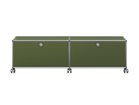 【ユーエスエム/USM / GOODS】のUSM Haller TV Board / USMハラー テレビボード W / D / H:1523 / 373 / 430mm ドロップダウンドア × 2、キャスター付き オリーブグリーン(海外取り寄せ)|ID: prp329100000005720 ipo3291000000036861773