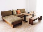 【広松木工/Hiromatsu Furniture / GOODS】のFREX / フレックス ウッドシェーズロングソファ 084 張地:ブラウン / (ピエトラ)、フレーム:ウォールナット|ID: prp329100000005853 ipo3291000000030218045
