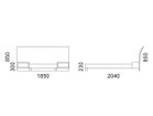 【リアルスタイル/REAL STYLE / GOODS】のALTOONA bed frame / アルトゥーナ ベッドフレーム 寸法図(シングル) ナイトテーブル:照明無し 2台|ID: prp329100000005977 ipo3291000000030248522