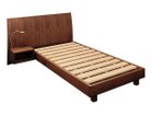 【リアルスタイル/REAL STYLE / GOODS】のALTOONA bed frame / アルトゥーナ ベッドフレーム ウッド:ウォールナット、サイズ:シングル、ナイトテーブル:照明付き 1台(向かって左)<&gt|ID: prp329100000005977 ipo3291000000037063142