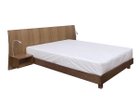 【リアルスタイル/REAL STYLE / GOODS】のALTOONA bed frame / アルトゥーナ ベッドフレーム ウッド:ウォールナット、サイズ:ワイドダブル、ナイトテーブル:照明付き 2台|ID: prp329100000005977 ipo3291000000037063143