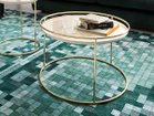 【カリガリス/Calligaris / GOODS】のATOLLO / アトロ セラミック天板 CS/5098-M 天板P4C ゴールデンオニキスマーブル、フレームP175 ポリッシュドブラス|ID: prp329100000005995 ipo3291000000030181216