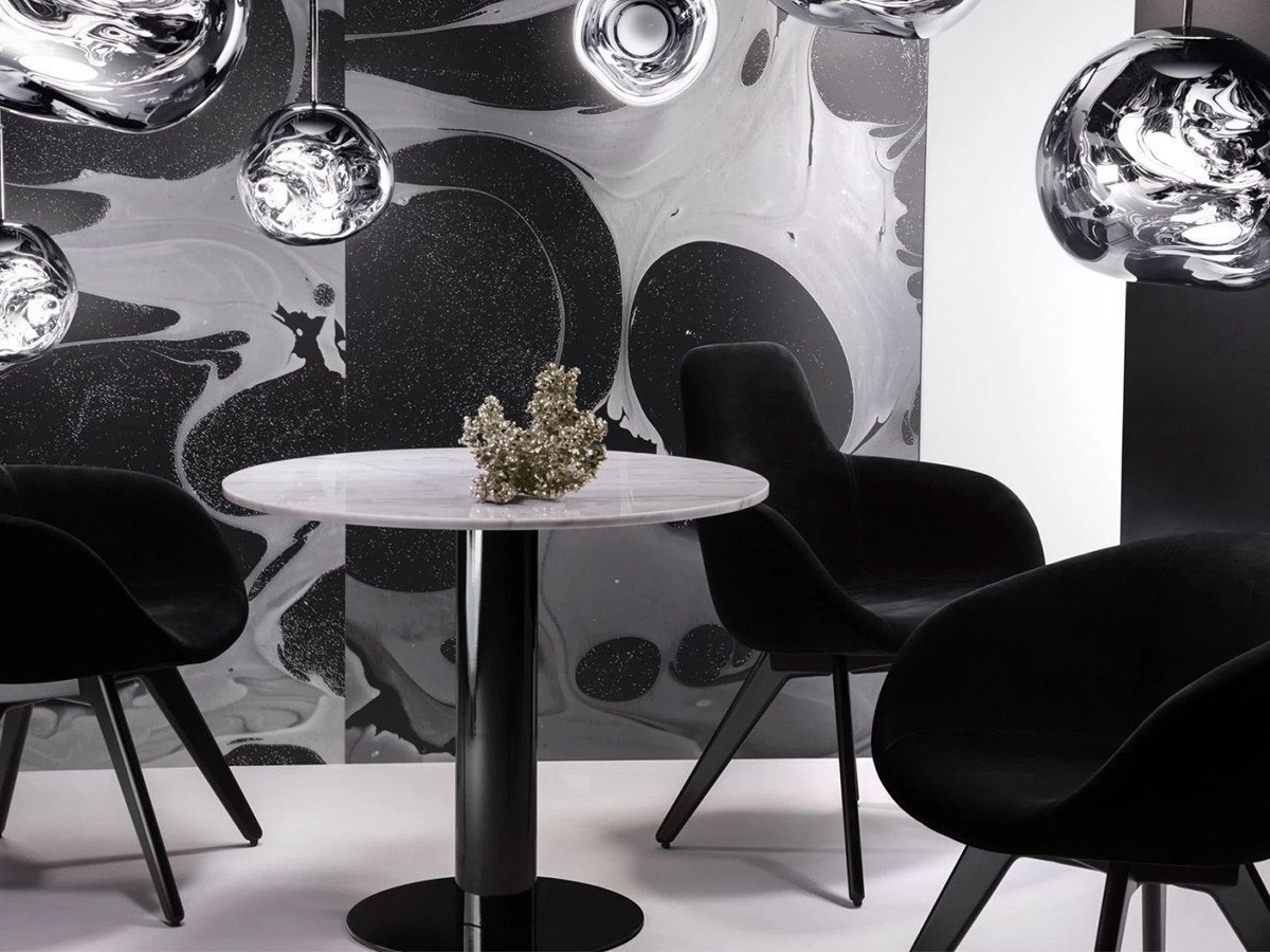 【トム ディクソン/Tom Dixon / GOODS】のTube Base Black + White Marble Top Round 600 / チューブ ベース + ホワイトマーブルトップ ラウンド 600(ブラック脚) 人気、トレンドファッション・服の通販 founy(ファニー) 　エレガント 上品　Elegant　シンプル　Simple　チューブ　Tube　テーブル　Table　フォルム　Form　マーブル　Marble　ラウンド　Round　ホーム・キャンプ・アウトドア・お取り寄せ　Home,Garden,Outdoor,Camping Gear　家具・インテリア　Furniture　テーブル　Table　カフェテーブル　Cafe Table　other-2|ID: prp329100000006008 ipo3291000000031530551